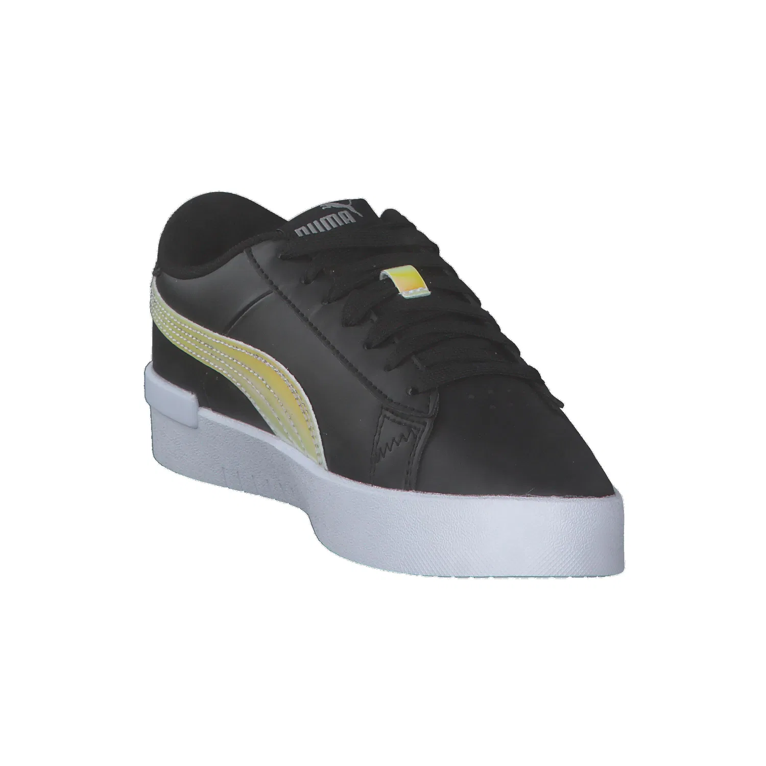 Детские кроссовки для девочек с голографическим принтом Jada Holo Jr Puma, Schwarz Silber — фото 2
