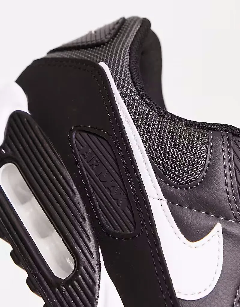 Кроссовки Nike Air Max 90 Recraft в черно-белом цвете — фото 3