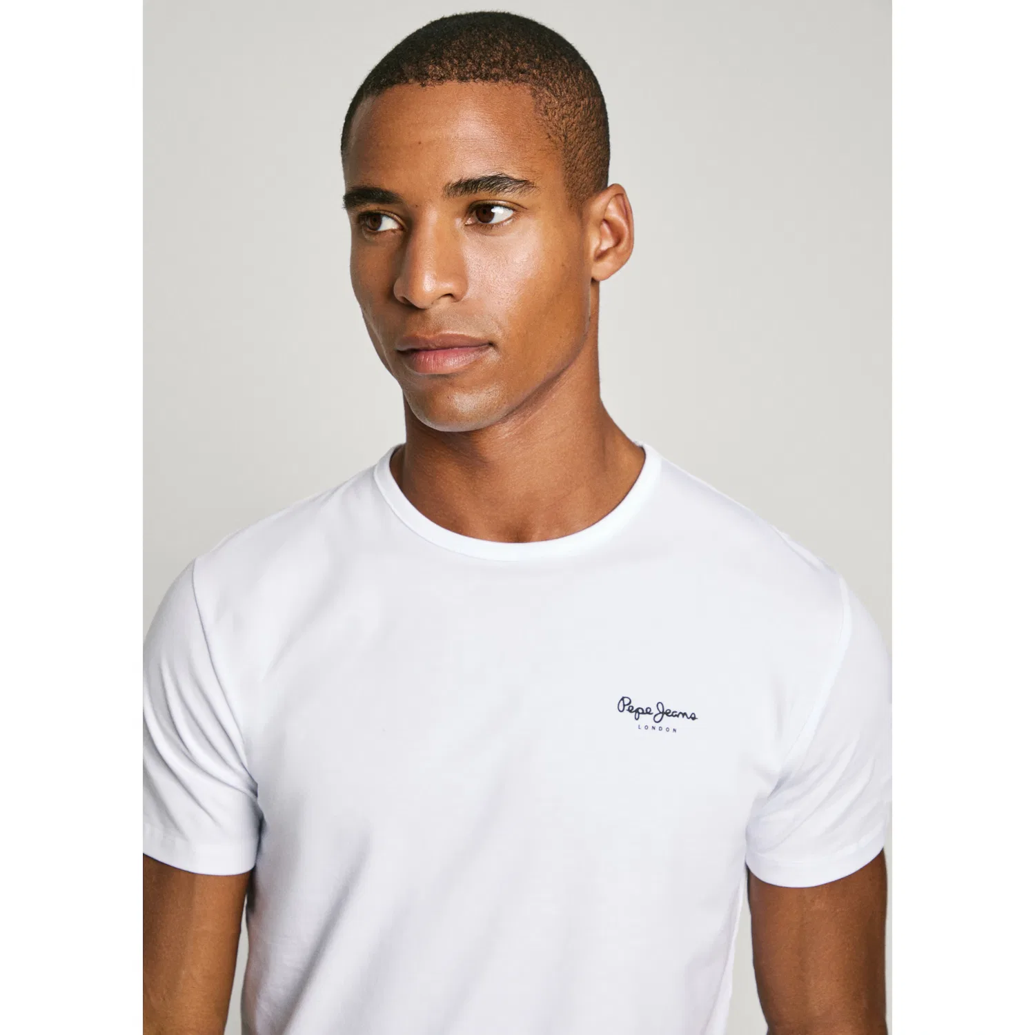 Детская хлопковая трикотажная шоу-рубашка с логотипом Pepe Jeans, White — фото 3