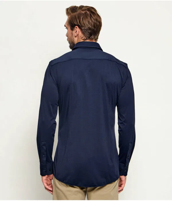 Мужская рубашка slim fit P-Hank-K-261 BOSS, Blu Marino — фото 3