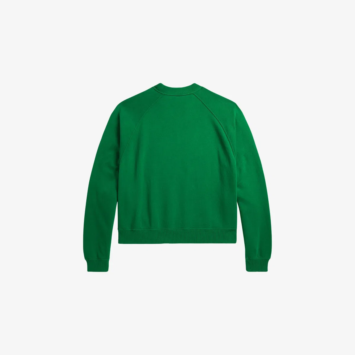 Хлопковая трикотажная толстовка с круглым вырезом и вышитым логотипом Polo Ralph Lauren, зеленый — фото 2