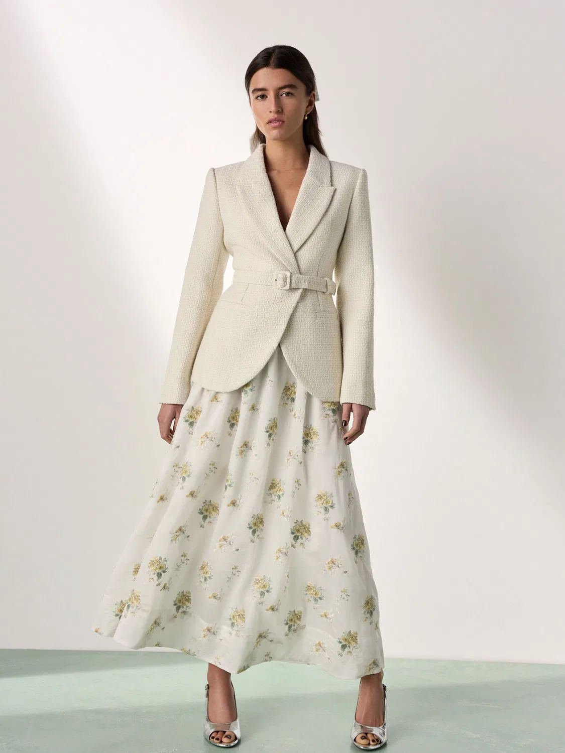 Юбка макси слоеная Tabitha Simmons X Next, Neutral Floral — фото 4