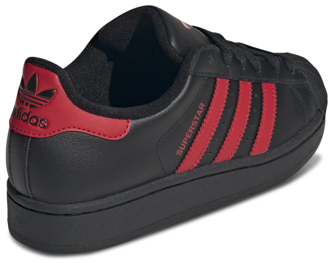 Кроссовки для мальчиков Superstar II Adidas, цвет Black/Better Scarlet/Black — фото 3