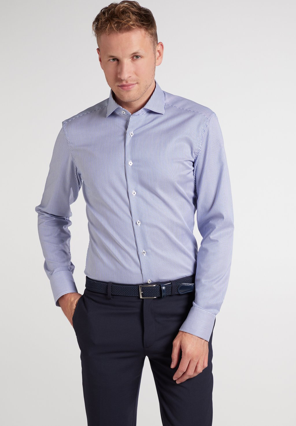

Классическая рубашка SLIM FIT Eterna, синий