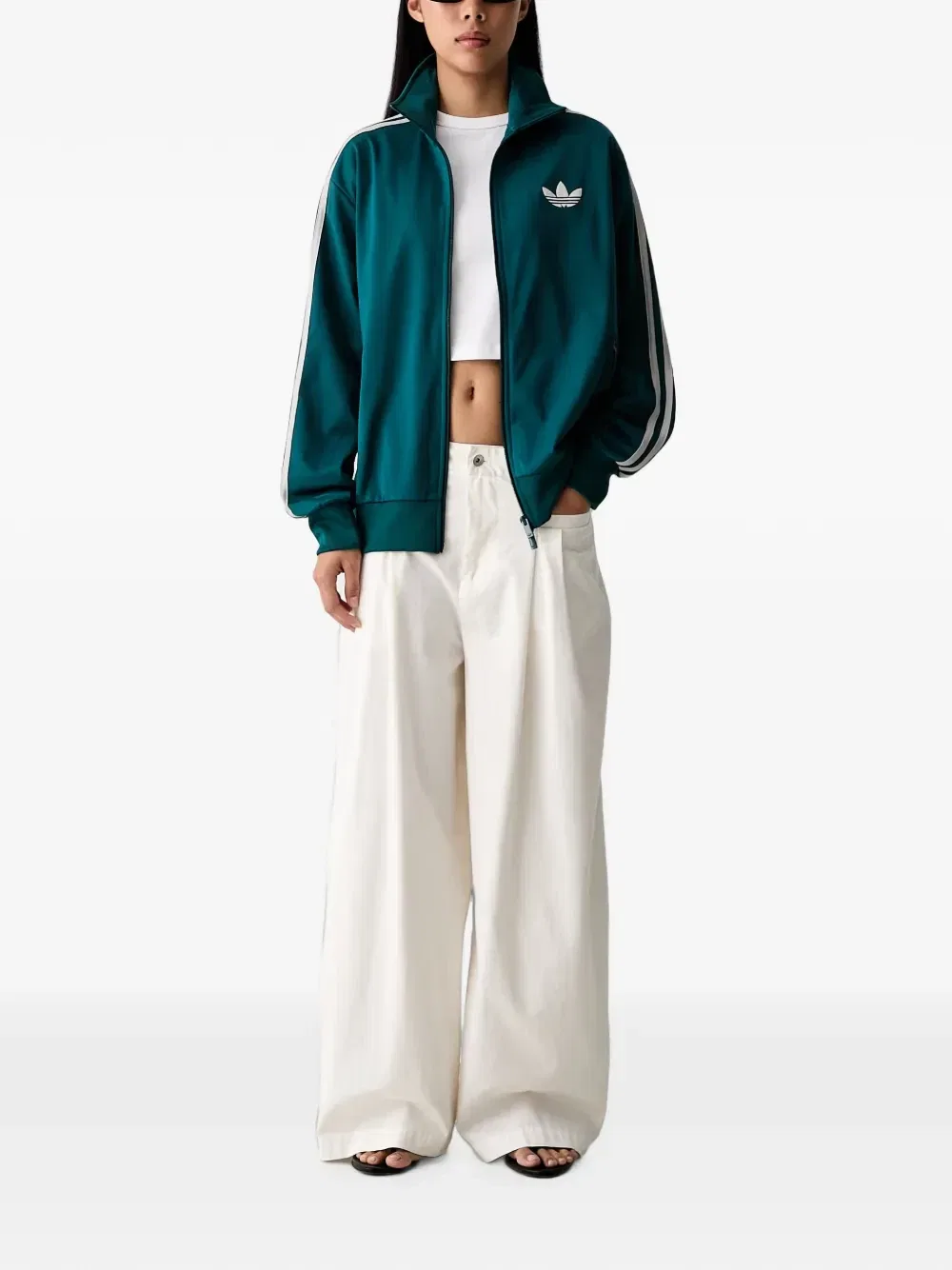 Спортивная куртка свободного кроя Firebird Adidas, зеленый — фото 2