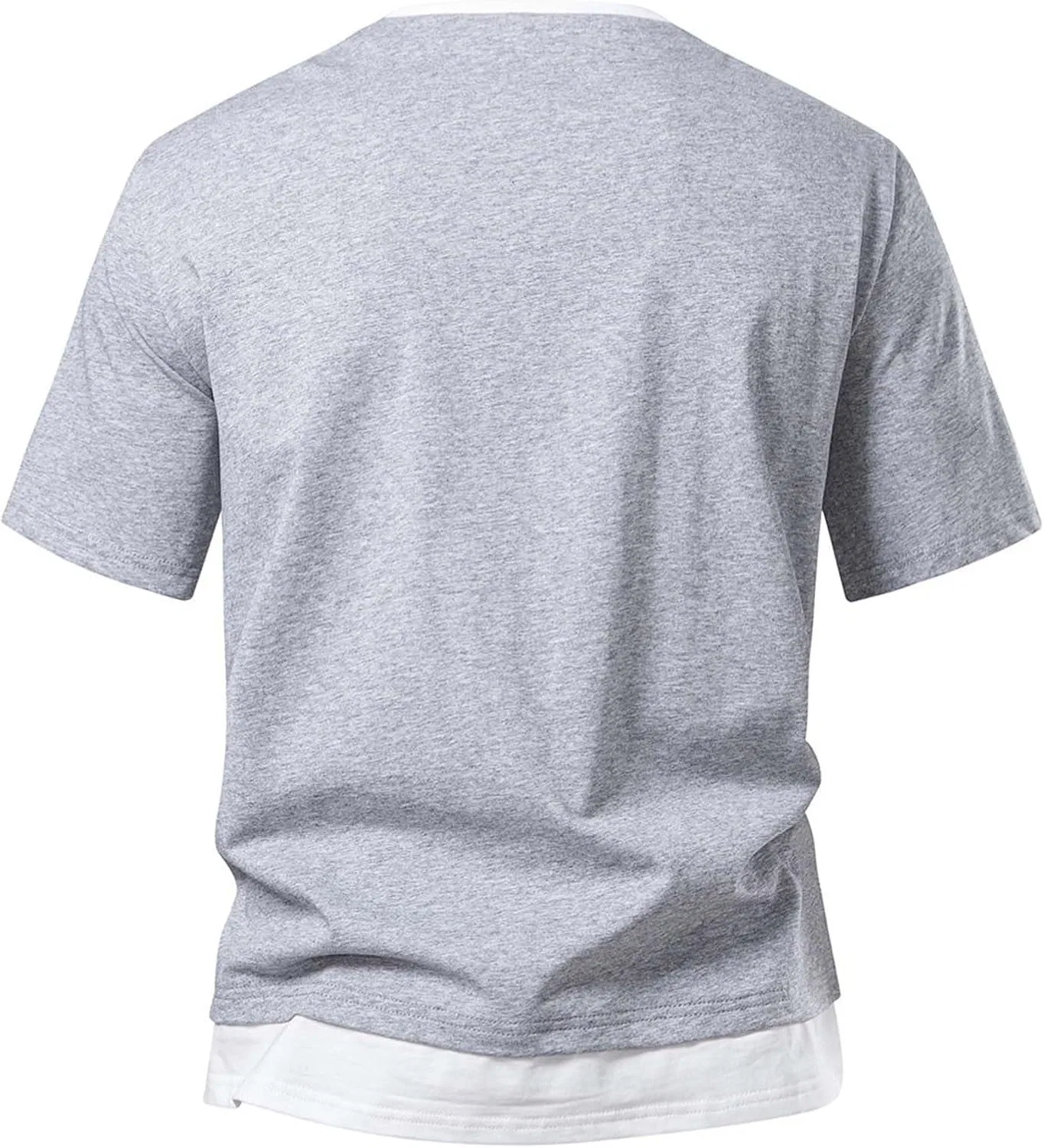 Мужская футболка с коротким рукавом хлопковая для тренировок, Light Gray — фото 3