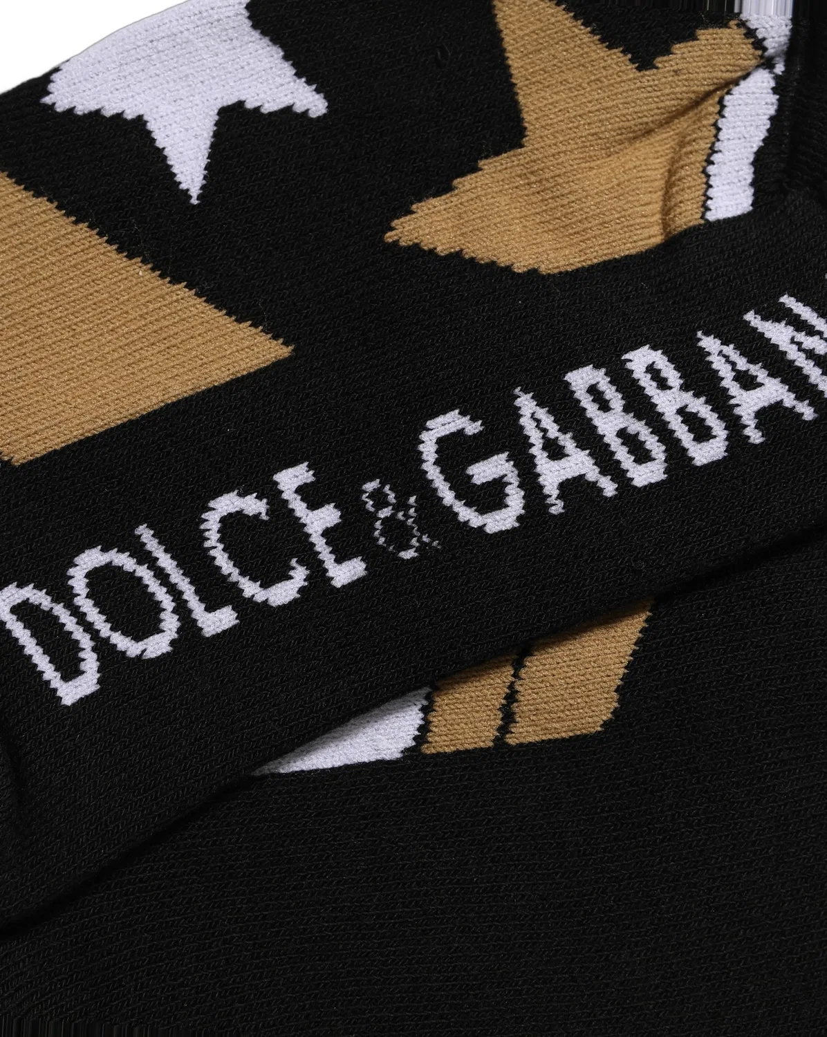 Мужские носки с узором в горошек до колена White Polka Dot Over The Calf Dolce & Gabbana, White — фото 3