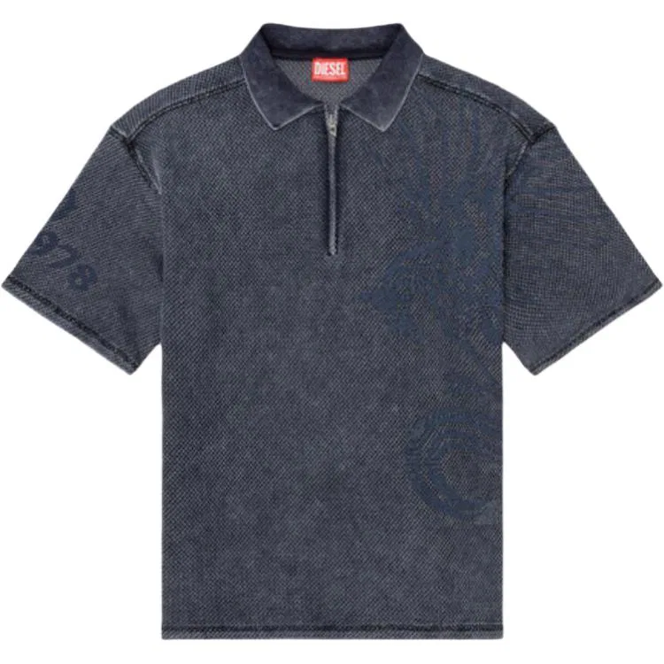 Мужское поло с воротником, прямой крой, DIESEL, Dark Gray