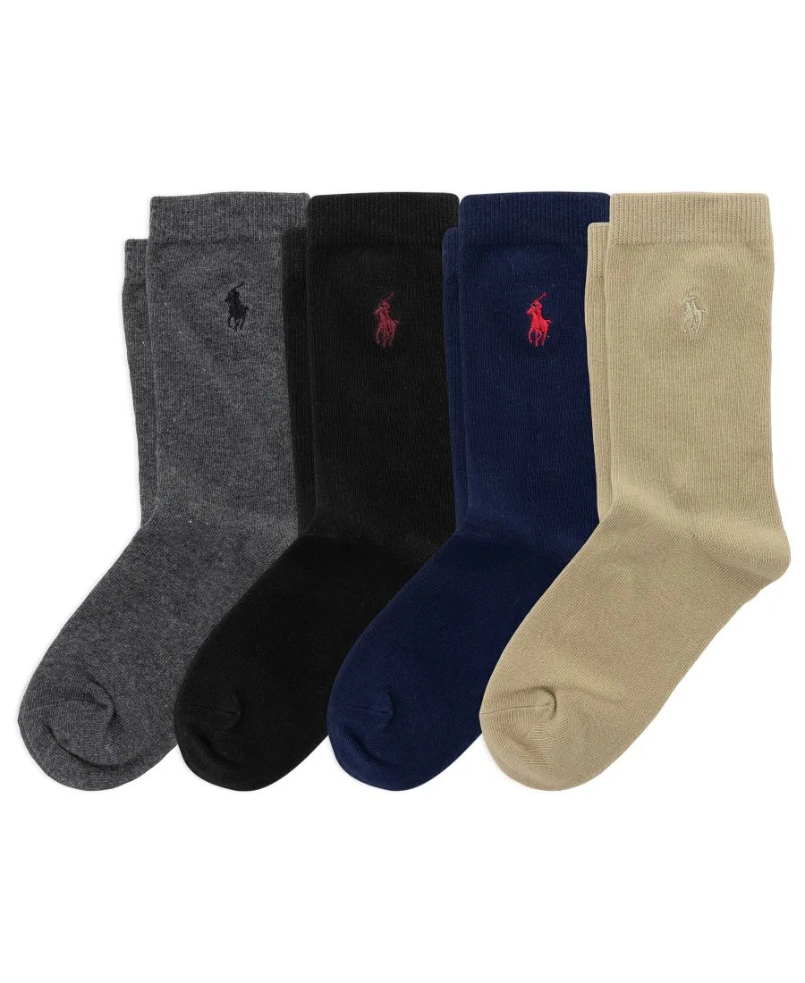 Комплект носков хлопковых с вышивкой Pony Polo Ralph Lauren, Tan Multicolor