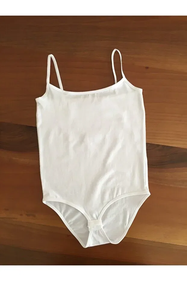 Детское боди для девочек хлопковый комплект 4 шт Girl's white rope strapped athlete body pack of 4 Leyna Butik, 4-Beyazz