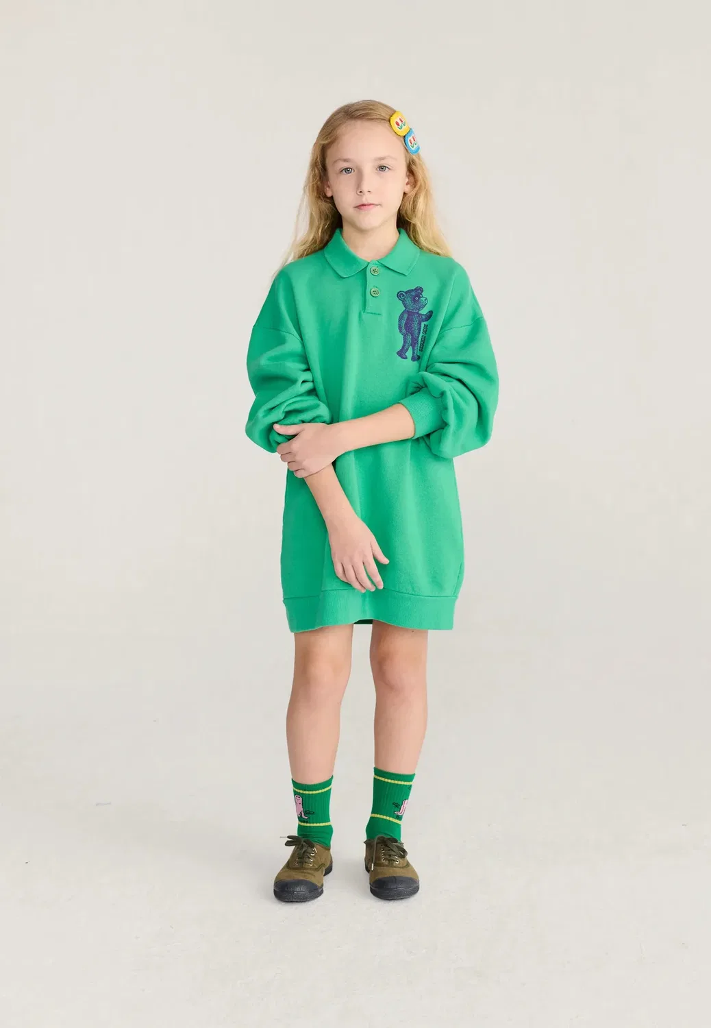 Мягкое лапчатое чудовище - спортивное платье Bobo Choses, Green