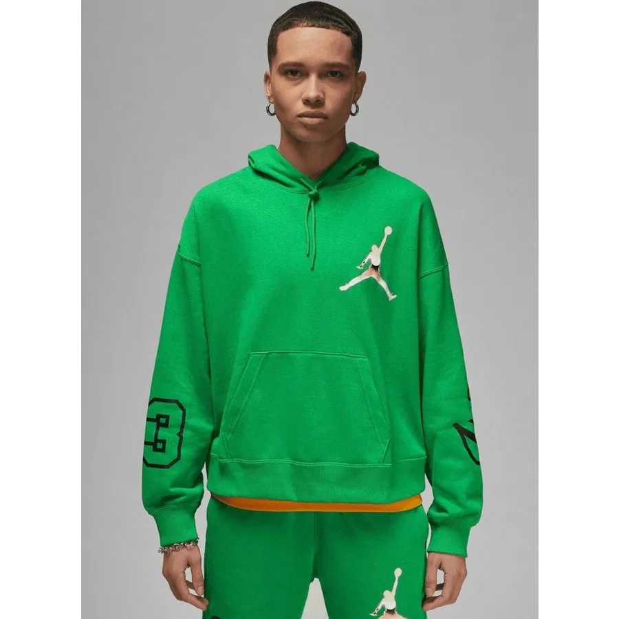 Женский свитшот с капюшоном Jordan W Brkln Ft Gfx Po Nike, Зеленый — фото 2