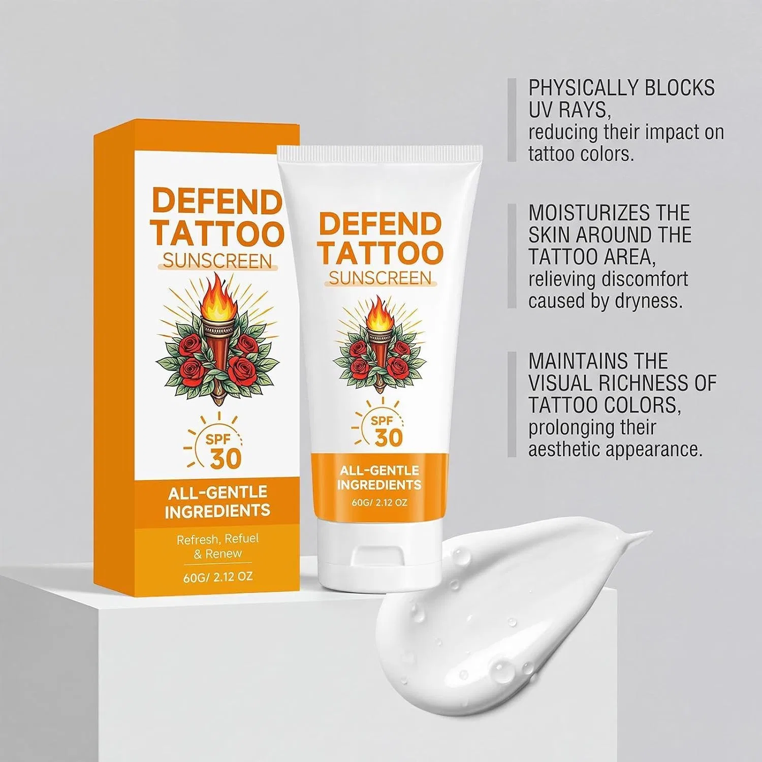 Солнцезащитный крем для лица SPF30, увлажняющий, легкий, 80 г Generisch — фото 4