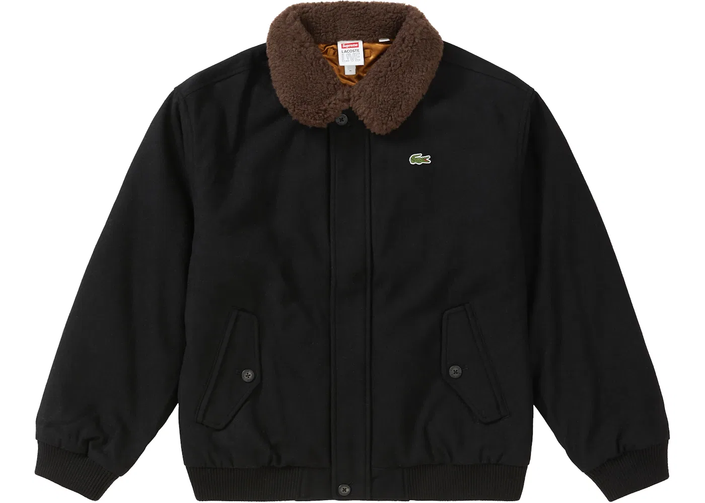Мужская куртка-бомбер шерстяная Bomber Jacket Supreme, Black