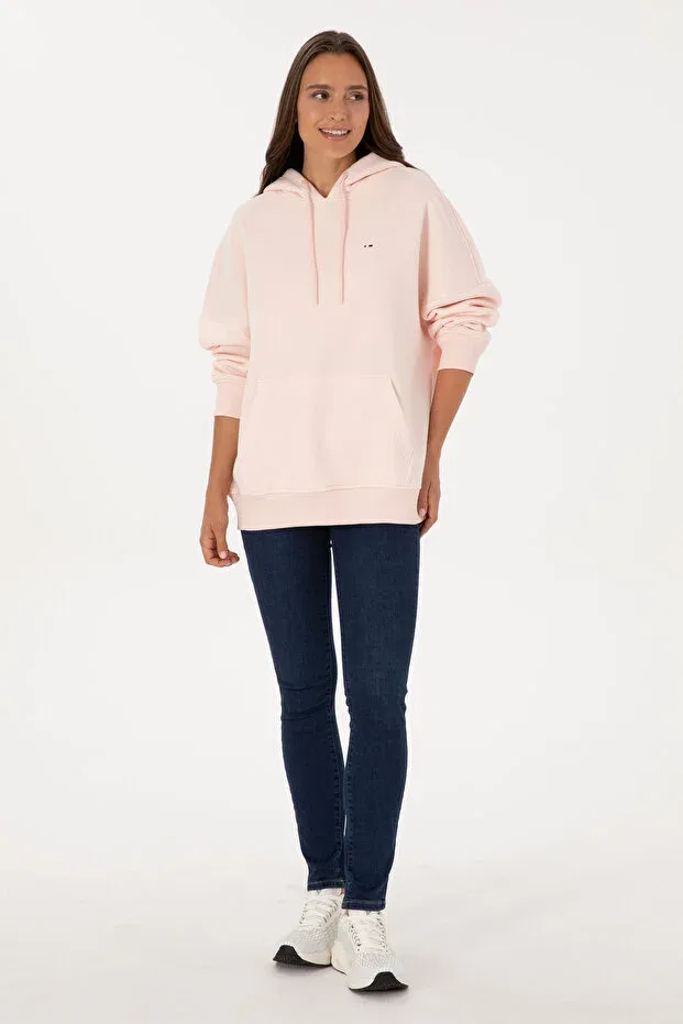 Женские свитшот с капюшоном U.S. Polo Assn., Light Pink — фото 4