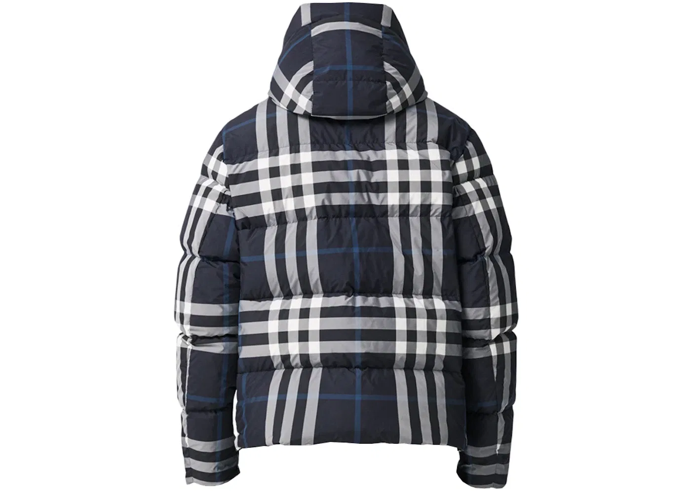 Мужская пуховая куртка с капюшоном Night Check Burberry, White Dark Charcoal Blue — фото 2