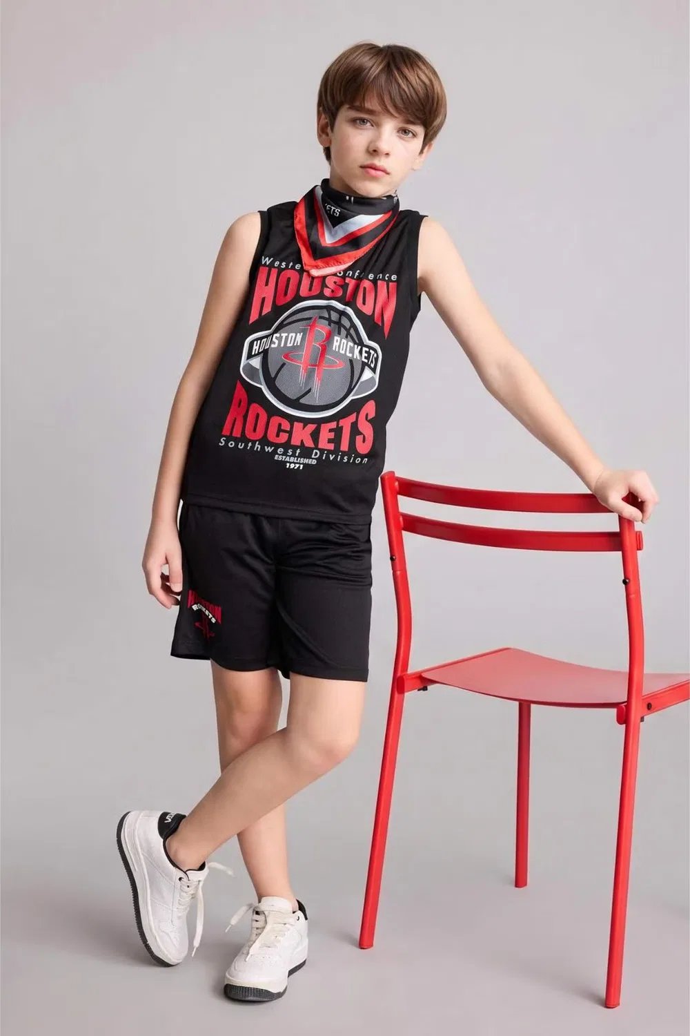 Шорты на резинке с принтом NBA Houston Rockets Defacto, черный — фото 3