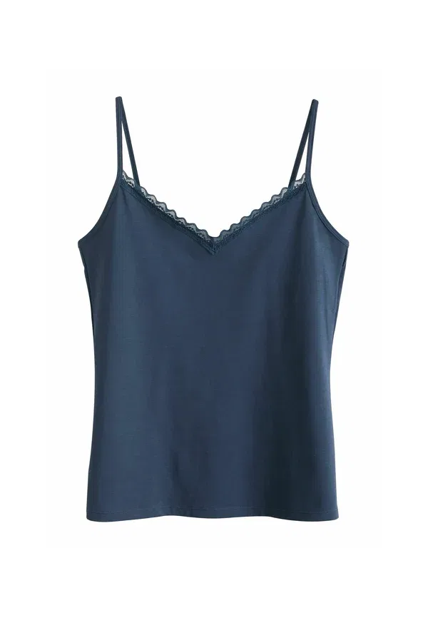 Комплект из 2 топов Regular fit, хлопок 96%, эластан 4%, Next white, белый/синий — фото 3