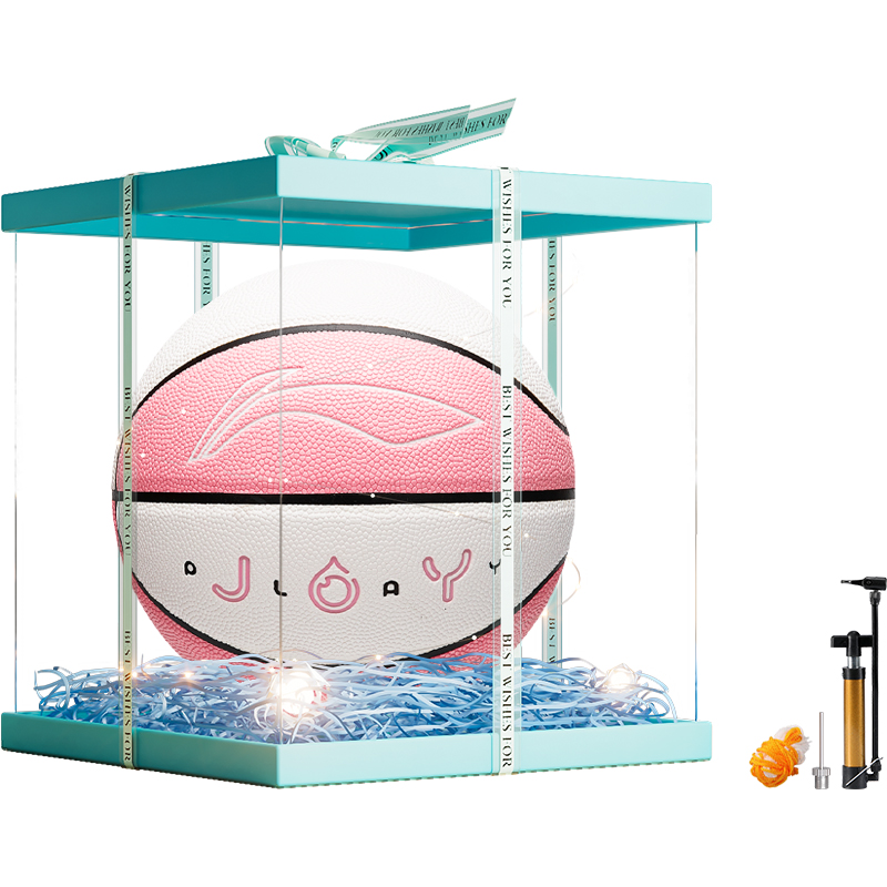 

LINING Баскетбольный мяч PU розовый/белый размер 6 тренировочный unisex