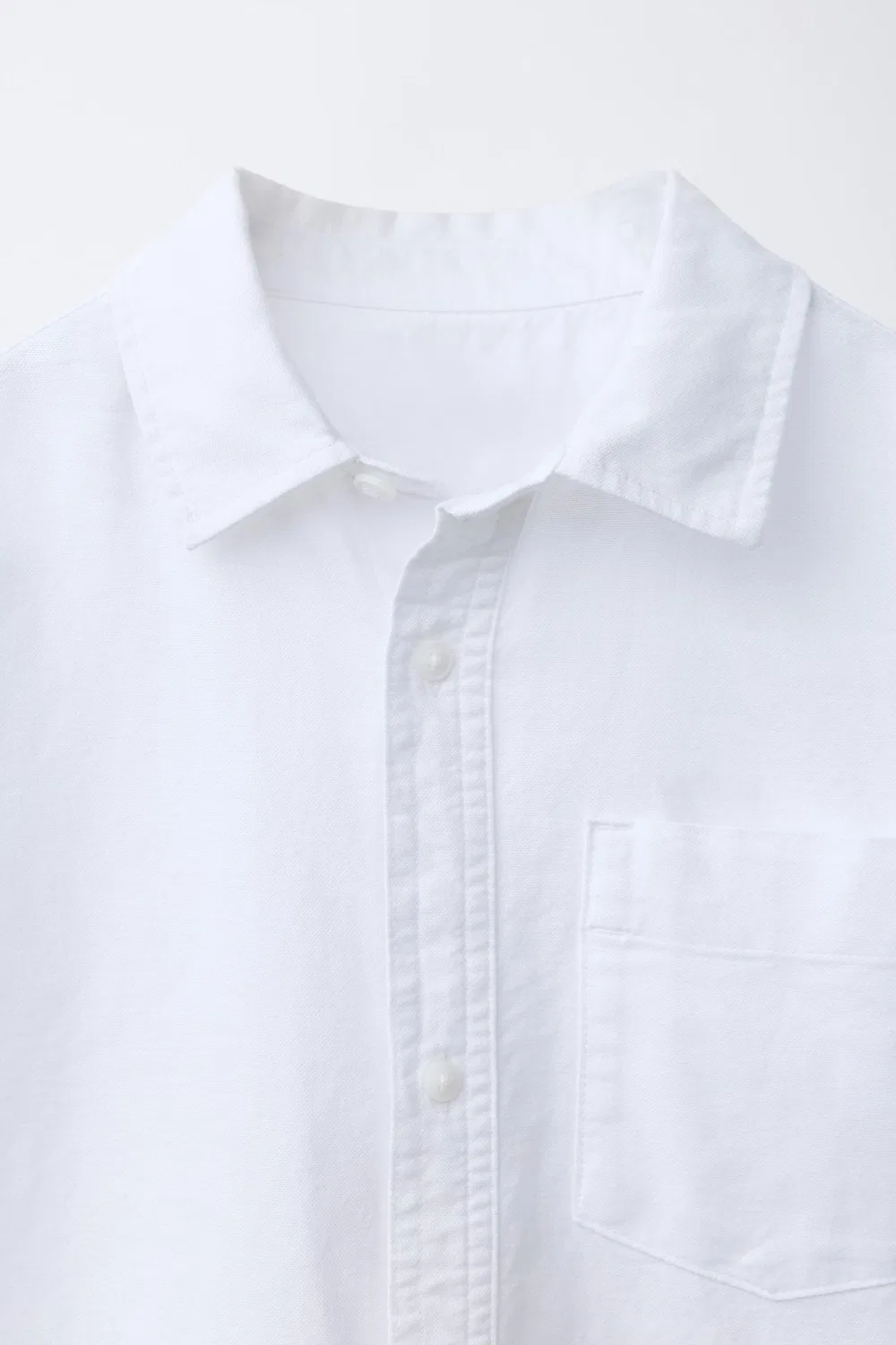 Рубашка с карманом Oxford ZARA, White — фото 3
