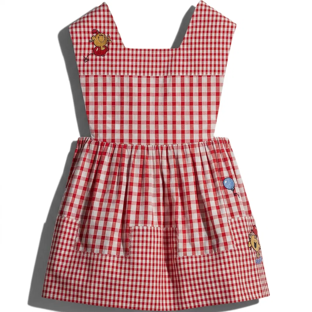 Детское платье для девочек с квадратным вырезом, короткой юбкой, Red White, GUCCI