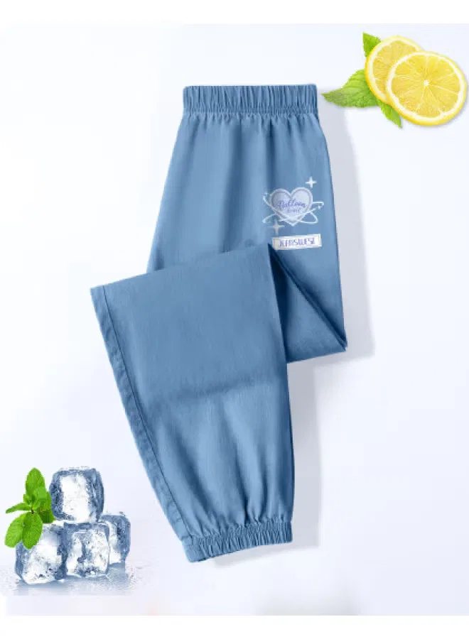Штаны легкие летние для девочек джинсовые Jeanswest, темно-синий