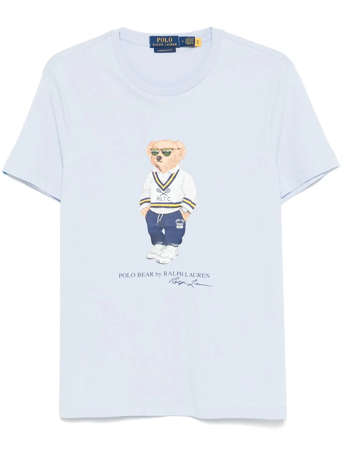 Футболка с вышивкой Лошади Polo Ralph Lauren, светло-голубой