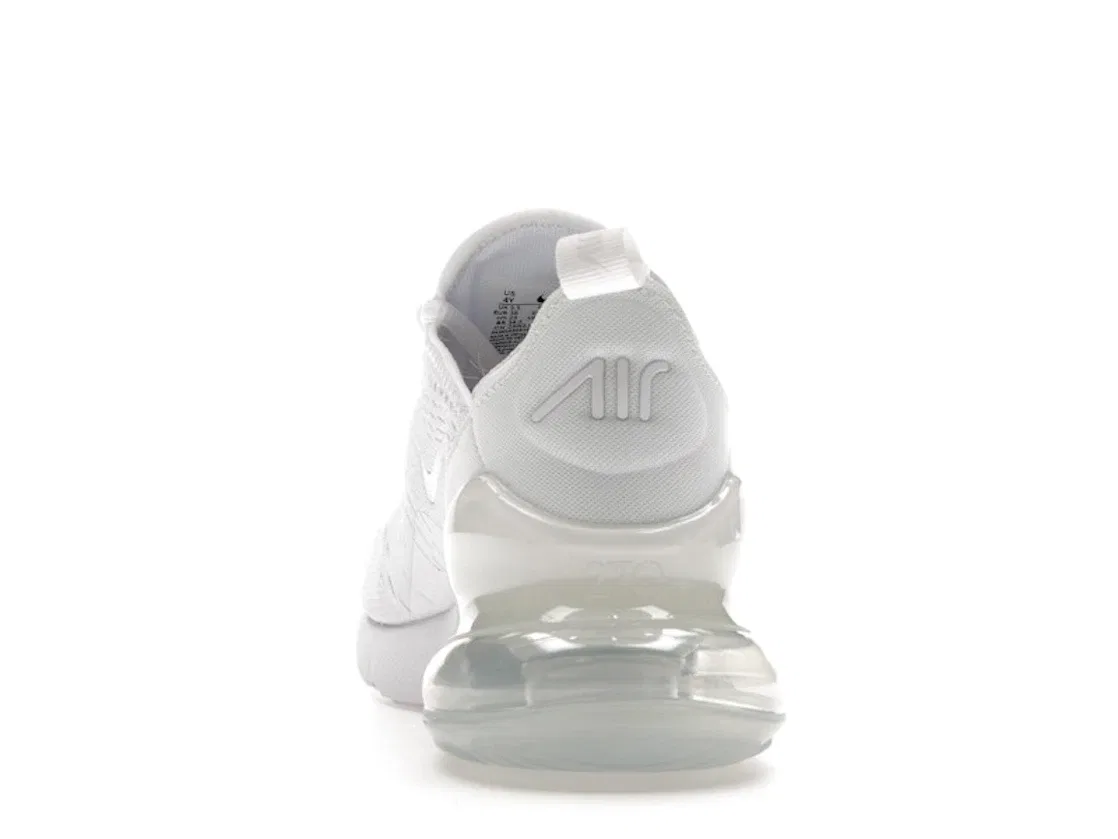 Детские кроссовки Lifestyle с шнуровкой Nike Air Max 270, White Metallic Silver — фото 4