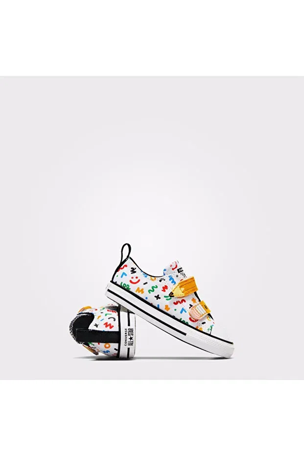 Детские кеды для девочек с принтом Chuck Taylor All Star Converse, White — фото 3