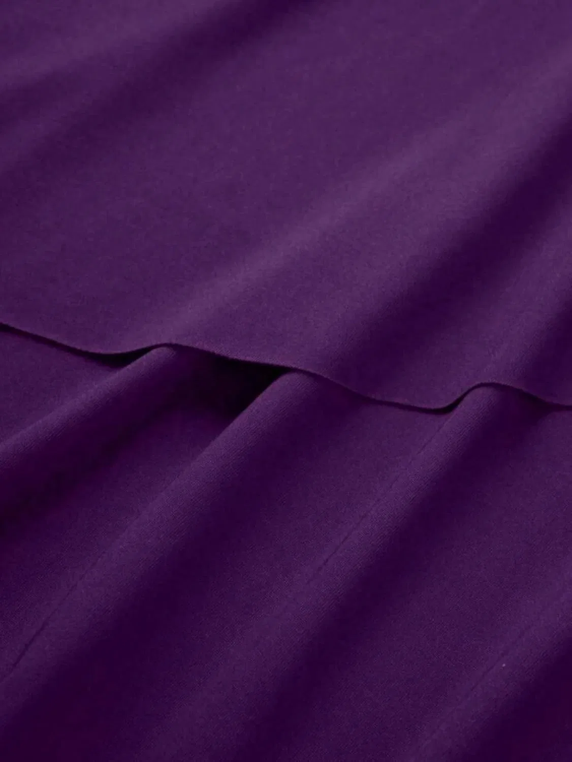 Женское асимметричное платье миди V-образным вырезом, Purple — фото 4