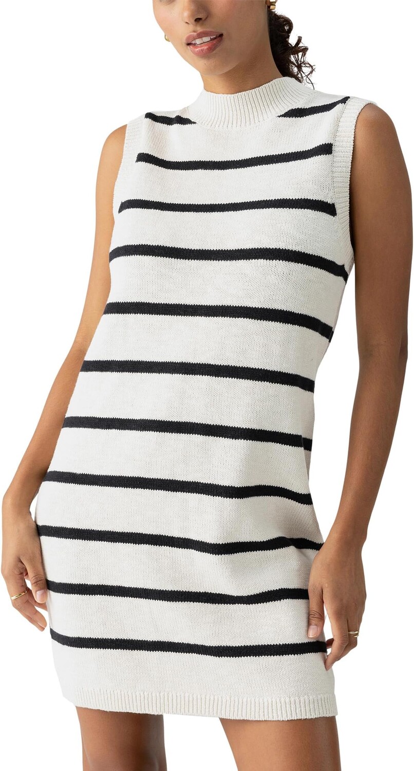 

Платье Sanctuary Life Is Easy Sweater Dress, цвет Chalk/Black Stripe