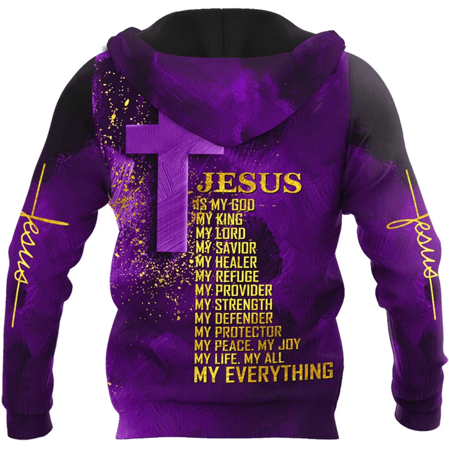 Мужской свитшот с принтом Christian Tattoo, Jesus Hoodie-15 — фото 2