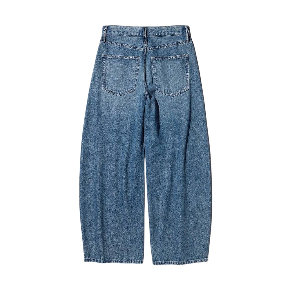 Джинсы Uniqlo Baggy Curved Short length Unisex, 67 синий — фото 4