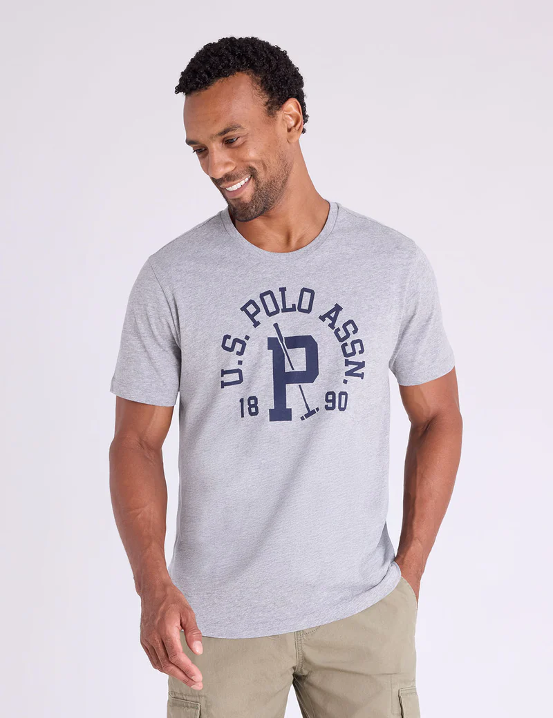 

Футболка U.S. Polo Assn Mallet Graphic Print Jersey, серый
