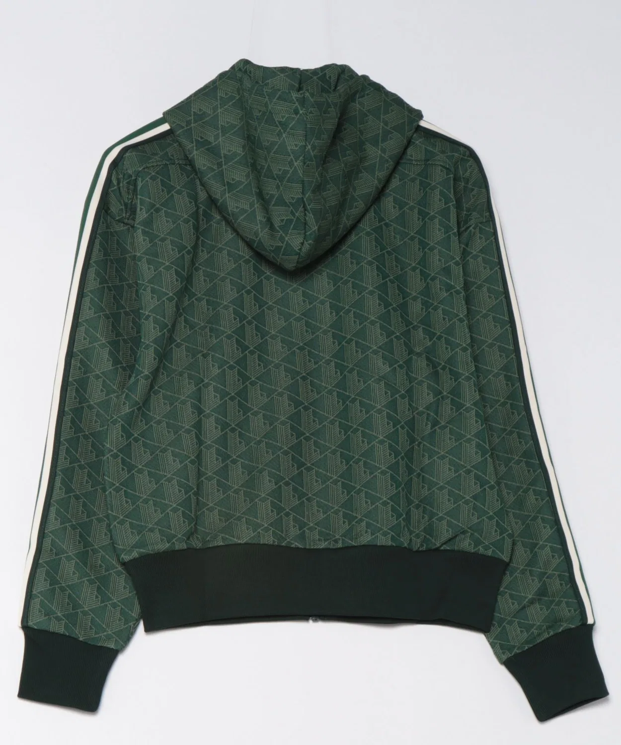 Женский худи с принтом LACOSTE Monogram Jacquard Hoodie, Green — фото 2