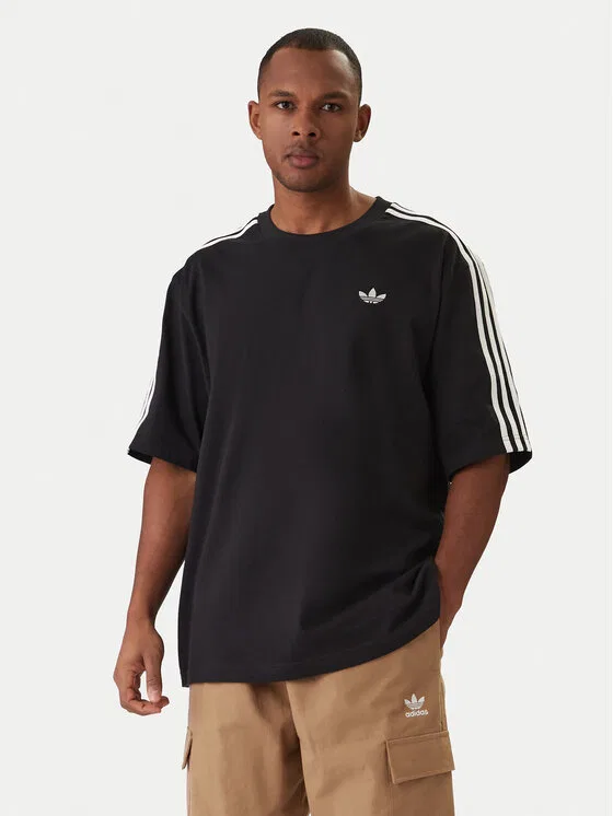 Футболка oversize adicolor 3-Stripes Adidas, черный