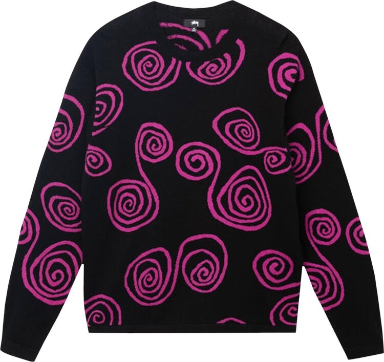 

Свитер Stussy Hand Drawn S Sweater 'Black', черный