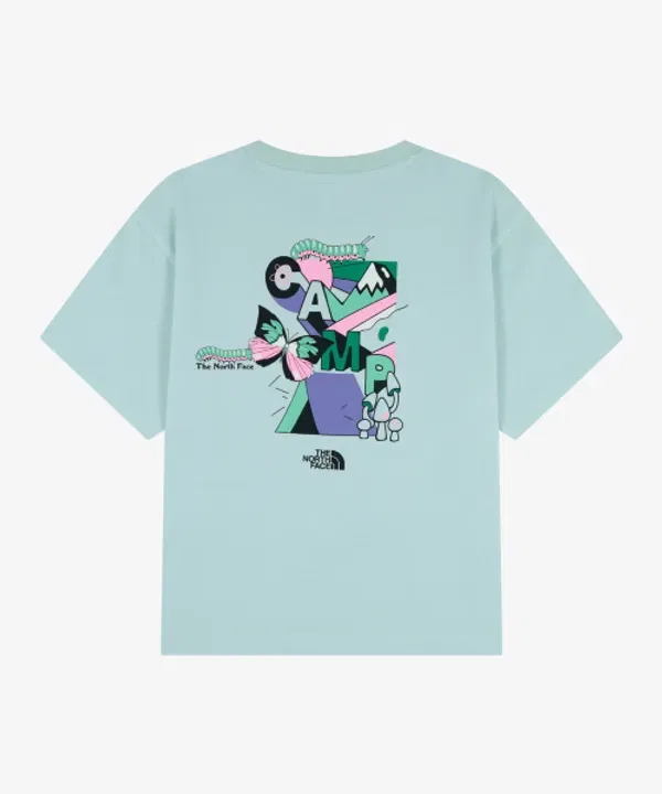 Футболка с коротким рукавом, детская, The North Face Kids, минт