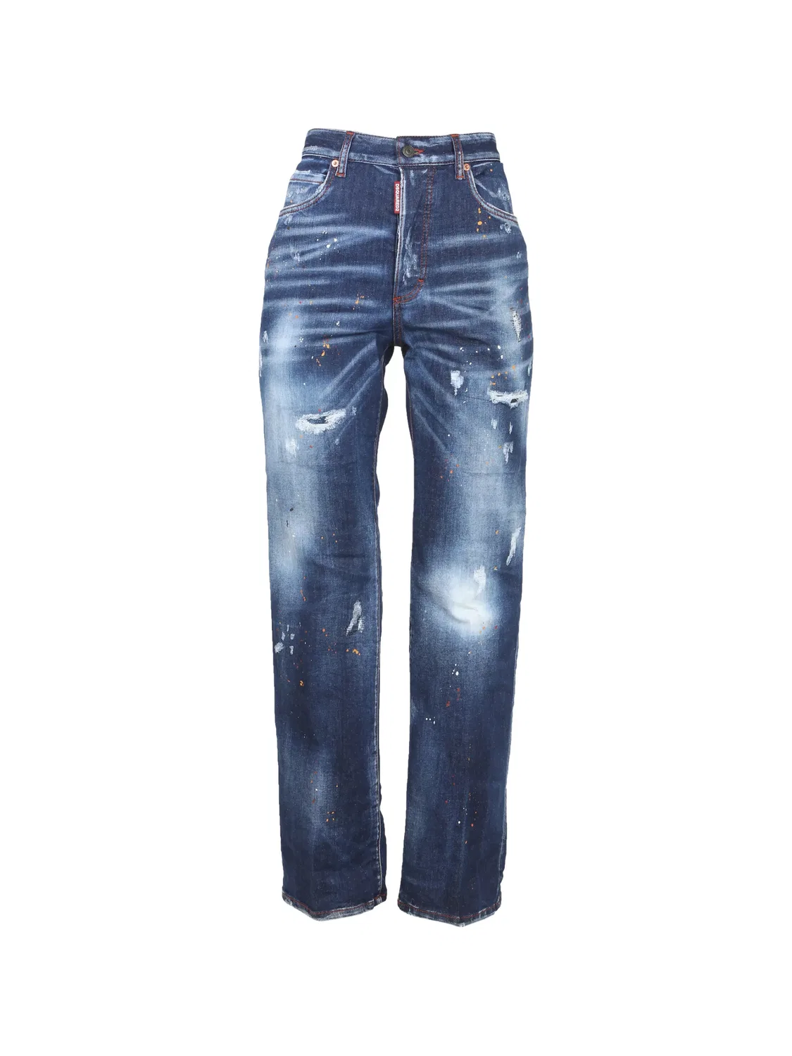 Джинсы с поврежденной отделкой DSQUARED2, синий