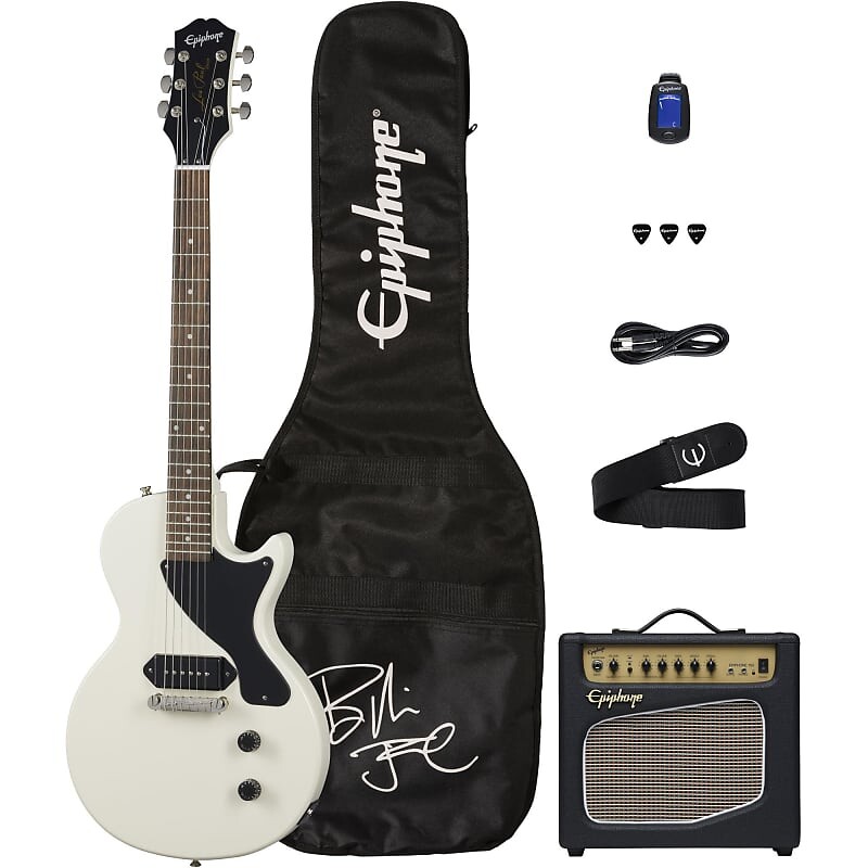 

Epiphone Billie Joe Armstrong Les Paul Junior Player Pack, классический белый