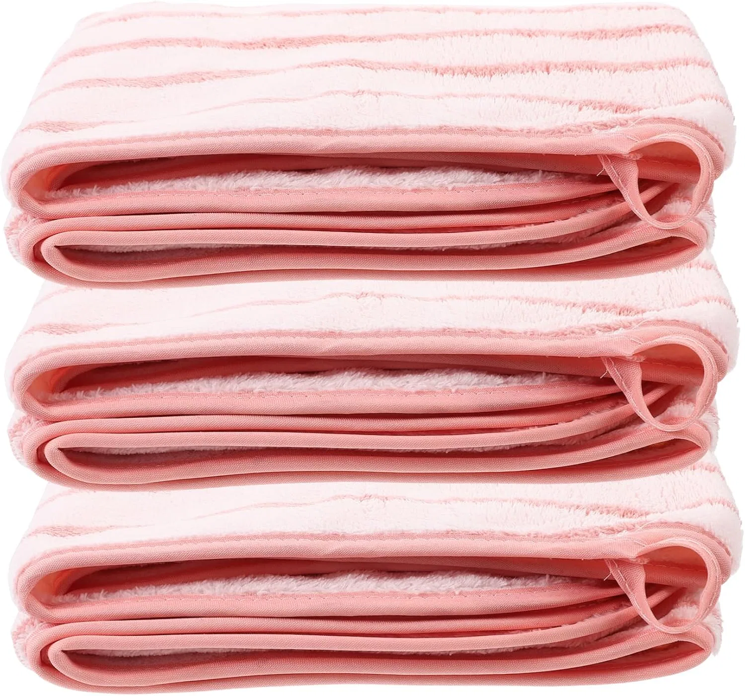 Набор из 3 впитывающих больших полотенец для лица, Amosfun, Coral Fleece, Pink