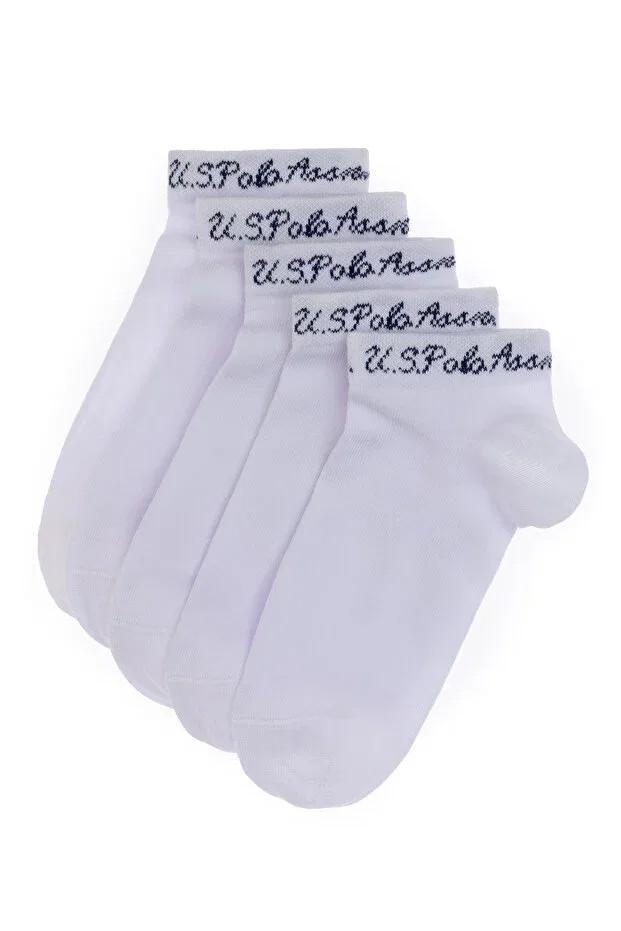 Женские хлопковые носки 5 пар U.S. Polo Assn., White