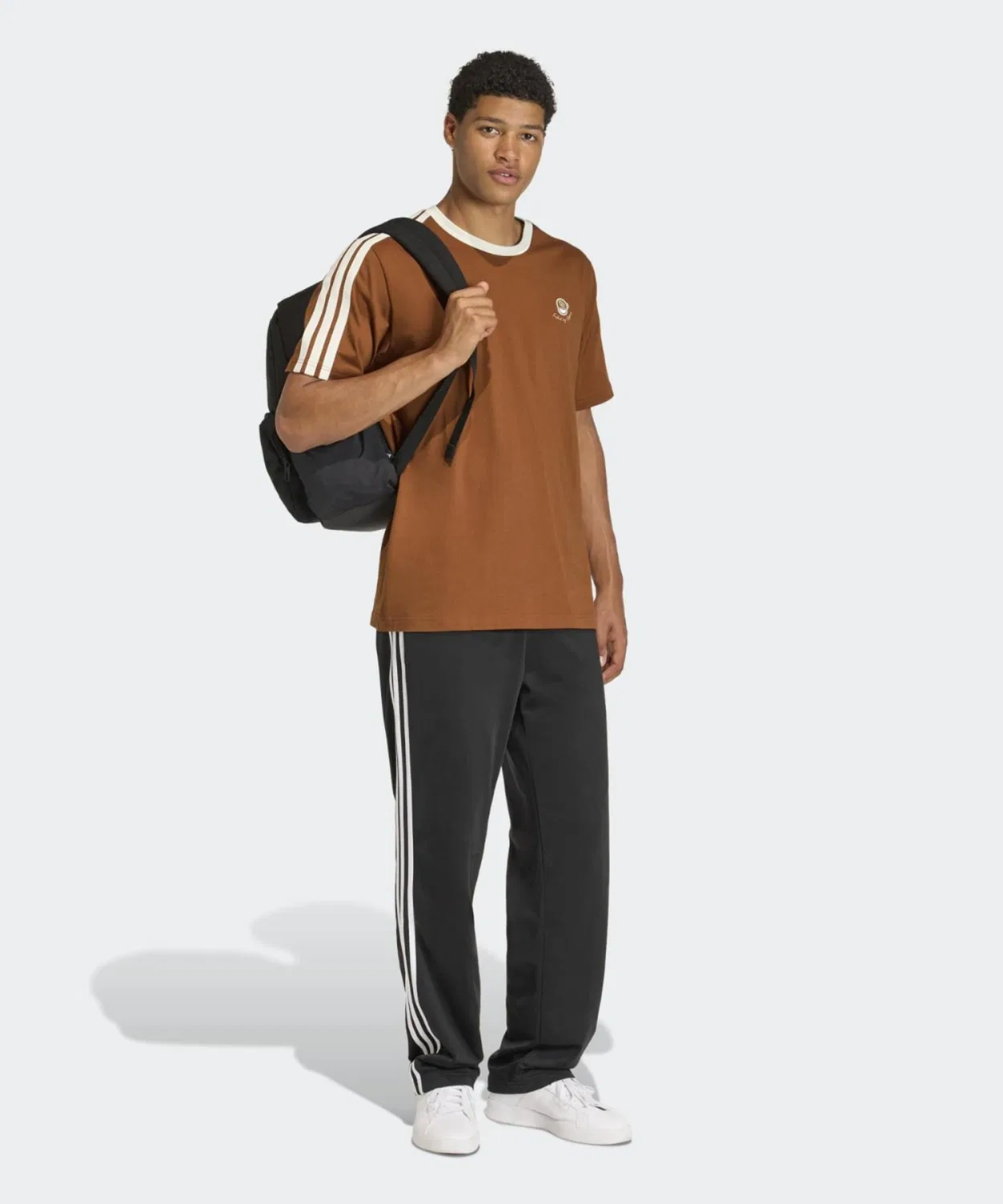 Мужская футболка с графическим принтом Coffee Cup Adidas, Brown — фото 3