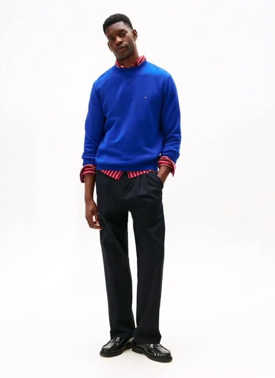 Свитшот Tommy Hilfiger Essential Seasonal Fleece, синий — фото 4