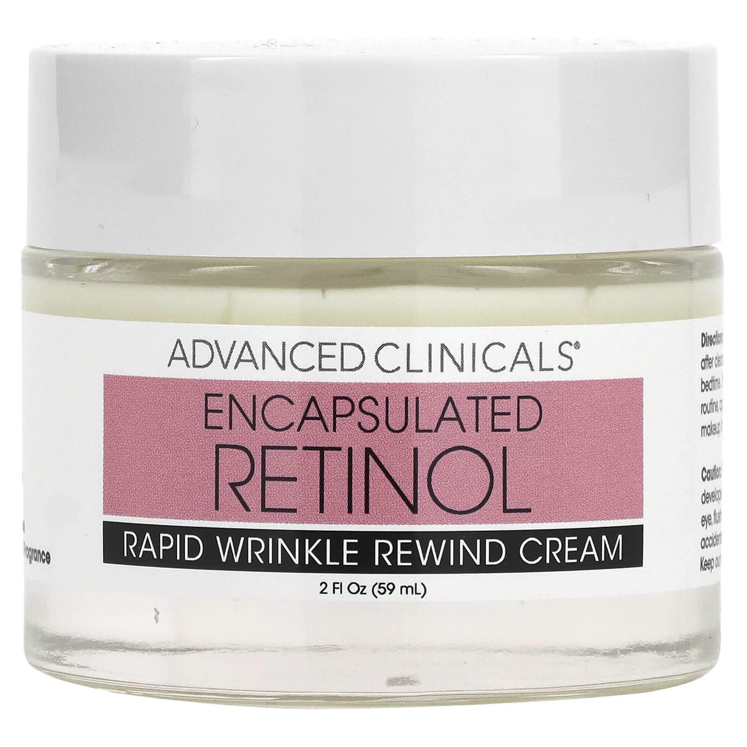Крем для лица Advanced Clinicals — Encapsulated Retinol, Rapid Wrinkle Rewind Cream, Fragrance Free, 59 мл — фото 2