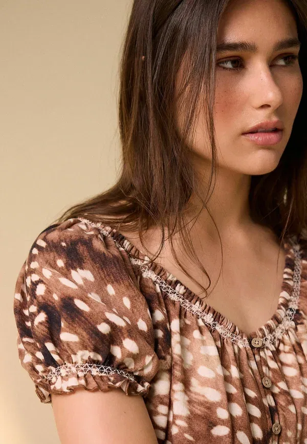 Блуза с принтом Blouse Next, Deer Print