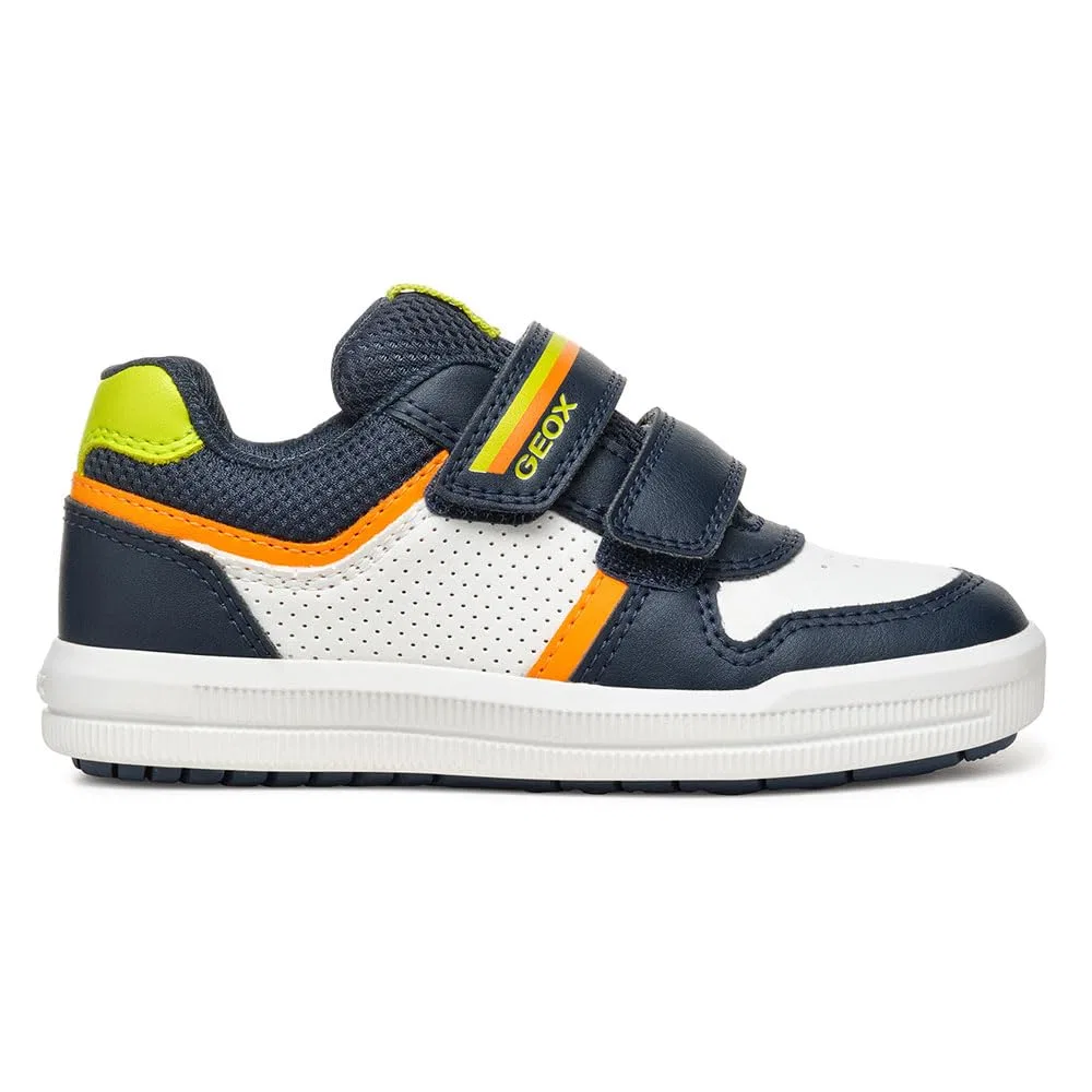 Детские кроссовки для мальчиков с дышащей подошвой J Arzach Boy A Geox, Navy Fluo Green — фото 4