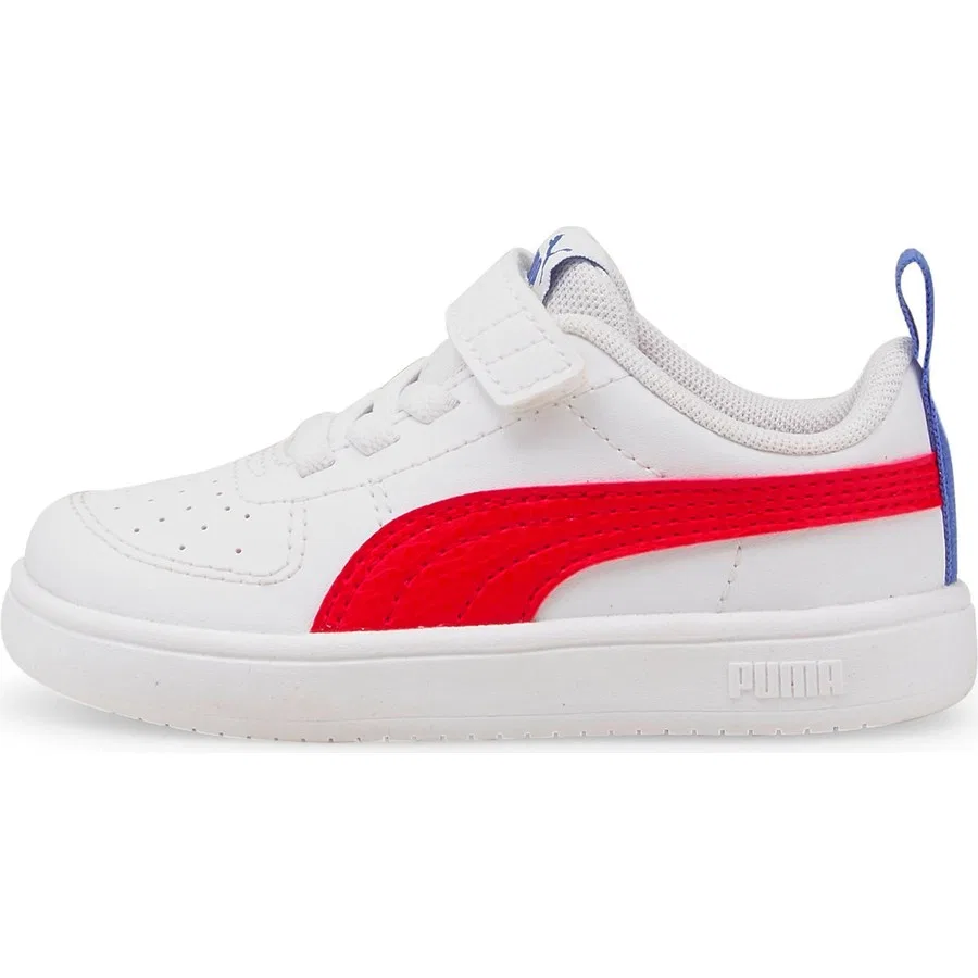 Кроссовки детские с дышащей конструкцией Puma Rickie Ac+ inf, Бело-красный — фото 3