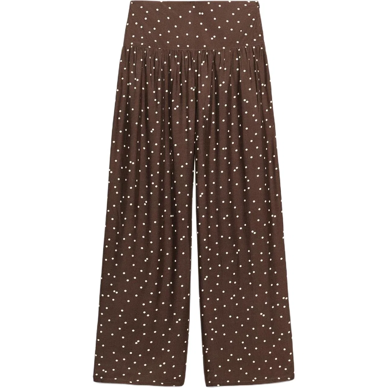 Женские брюки Casual с широкими штанинами Brown/Nude, ZARA