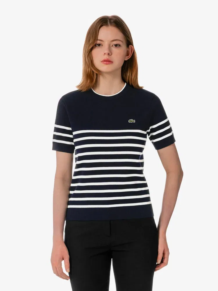 Пуловер LACOSTE Navy в полоску — фото 4